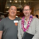 Evan Leong, left, co-founder of AD UP, and A. Kam Napier, editor in chief of Pacific Business News