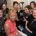 Team Narwhvl poses for a photo with Connie Sizemore, center, executive director of Surfrider Spirit Sessions. From left, Jairus Kiyonaga, Stevie Bolton, Connie Sizemore, Kristin Niizawa, Joann Kinmoto, Brandi Wilson and Rachel Sipes