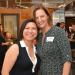 Kim-Ahn Nguyen, left, president and CEO of Blood Bank Hawaii, and Karin Knudsen, director of recruitment and marketing pose for a photo. Nguyen says, “it’s like a think tank here, we are learning so much about how we can localize and make connections.”